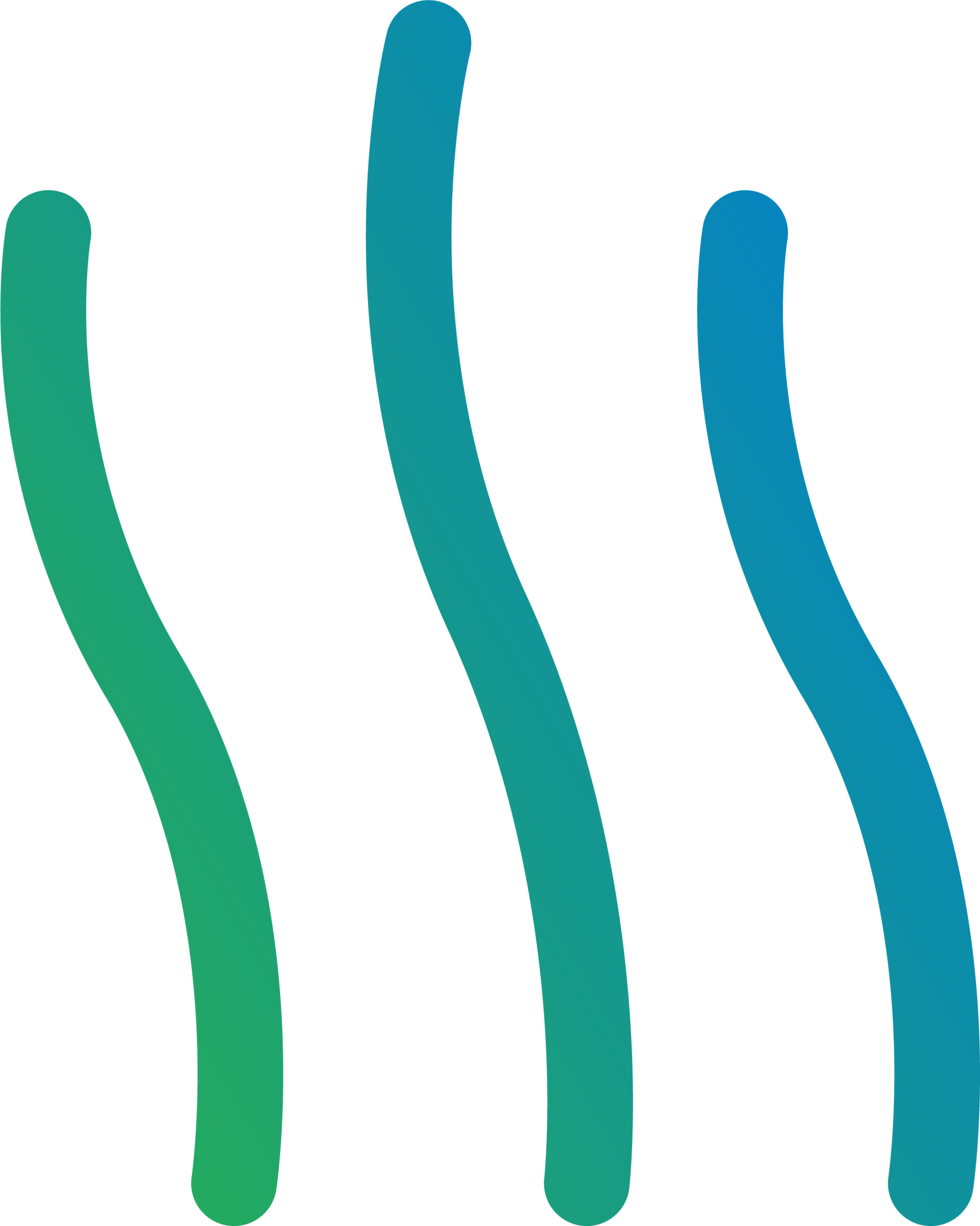 Icona gradiente onde curvilinee di calore