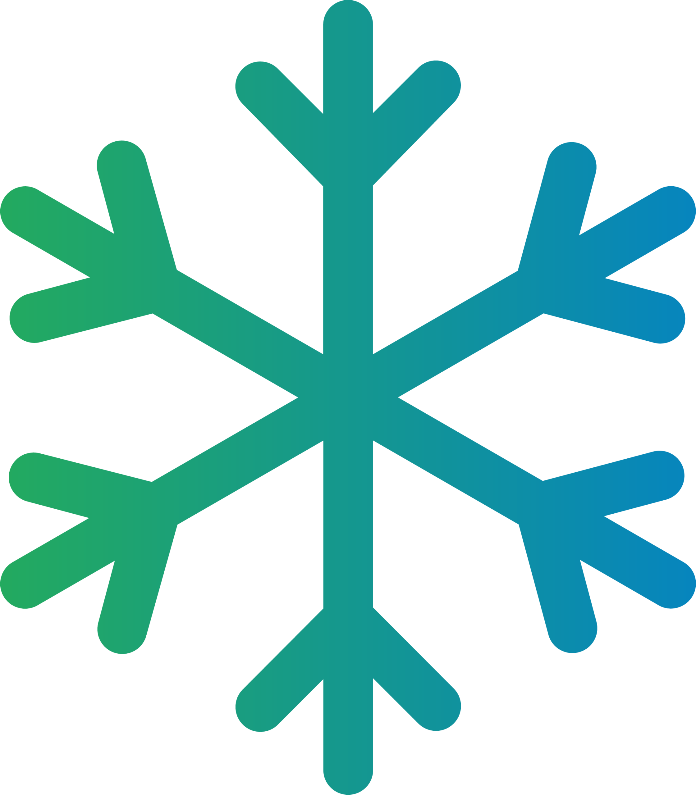 Icona gradiente fiocco di neve